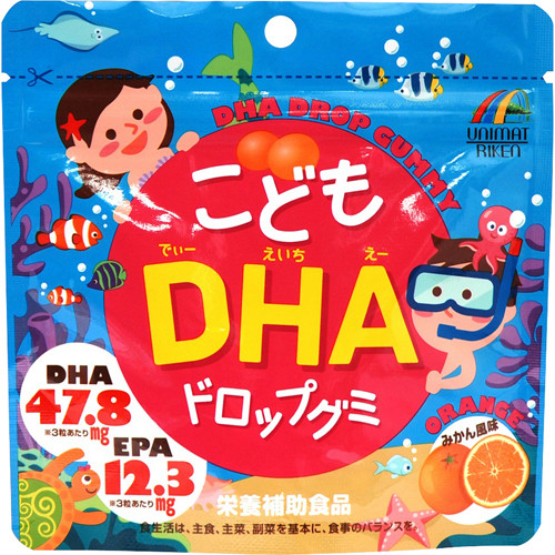 Unimat Riken DHA Омега-3 для дітей апельсиновий смак, 90 желеек на 30 днів
