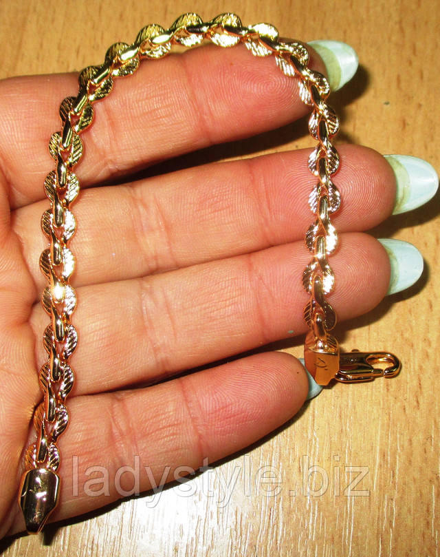 Позолоченный браслет от студии LadyStyle.Biz серьги кольца купить фианиты подарок украшения юбилей новый год