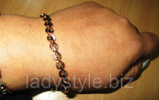 Позолоченный браслет от студии LadyStyle.Biz серьги кольца купить фианиты подарок украшения юбилей новый год