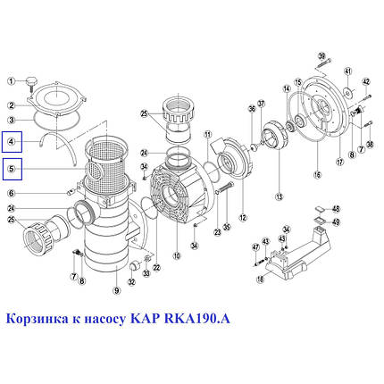 Кошик насоса KAP - RKA 190.A/ RBH0003.05R (RPUM0005.06R), фото 2