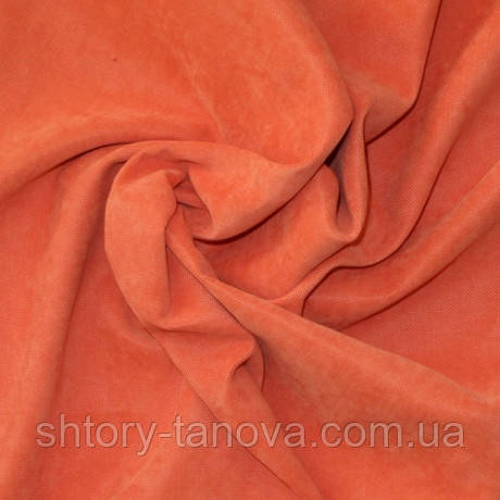 Декор-нубук бавовна морквяний, фото 1