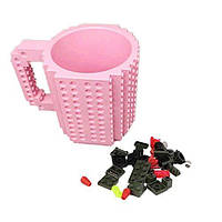 Дитяча чашка Build On для гри з Lego <unk> Кухоль конструктор для Лего Світло-рожевий