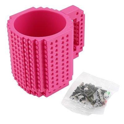 Дитяча чашка Build On для гри з Lego  ⁇  Кухоль конструктор для Лего Рожевий, фото 1