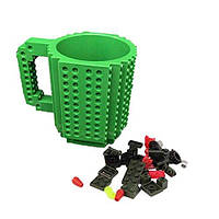 Дитяча чашка Build On для гри з Lego  ⁇  Кухоль конструктор для Лего Салатовий
