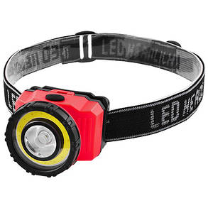 Ліхтар налобний NF-T838-COB(3W)+LED(1W), 3xAAA, фото 3
