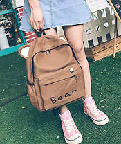 Шкільний рюкзак з вушками Ведмідь Bear, фото 2