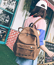 Шкільний рюкзак з вушками Ведмідь Bear, фото 4