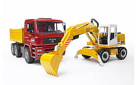 Іграшка Bruder Самоскид MAN та екскаватор Liebherr 1:16 (02751)