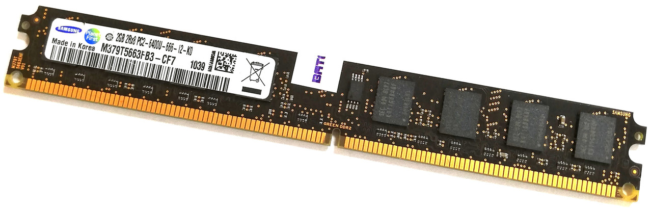Оперативная память Samsung DDR2 2Gb 800MHz PC2 6400U CL6 2R8 LP (M379T5663FB3-CF7) Б/У