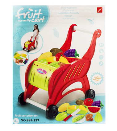 Ігровий набір для дівчаток.Продуктовий візок та продукти на липучках.Іграшкові продукти.