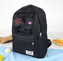 Шкыльний тканинний рюкзак із брелоком і гаманцем Свинка Pig, фото 5