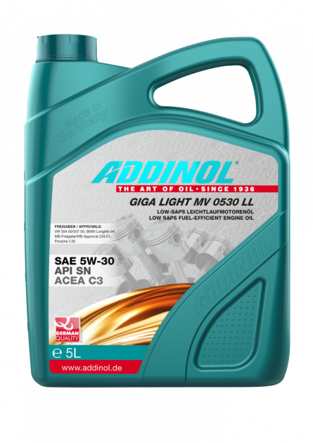 Масло ADDINOL Giga Light MV 0530 5w30 LL 5л