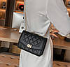 Модна стьобана сумка-скринька на ланцюжку, фото 6