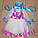 Белое с голубым бальное платье для девочки от 2 до 5 лет, фото 3