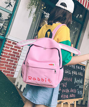 Оригінальний тканинний рюкзак із вушками Кролика Rabbit, фото 3