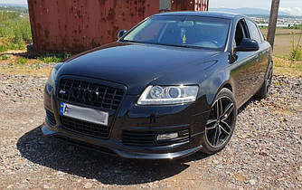 Решітка радіатора Audi A6 C6 (05-11) стиль S6 (чорний глянець)