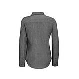 Сорочка жіноча з попліну меланж з довгим рукавом, фото 4