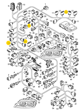 Роз'єм 6 контактний WAG на Audi, Seat,Skoda, VW VAG 1J0973713, фото 5