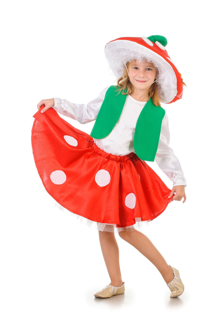 Дитячий карнавальний костюм Мухомор дівчинка на зріст 110-120 см