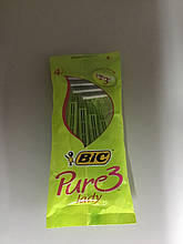 Набір одноразових станків для гоління Bic Pure 3 Lady 4шт. в упаковці