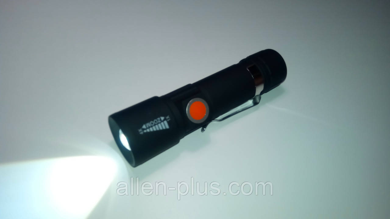 Компактний ліхтар Police / Bailong BL-416-XPE, акумулятор 18650, зарядка від USB, zoom
