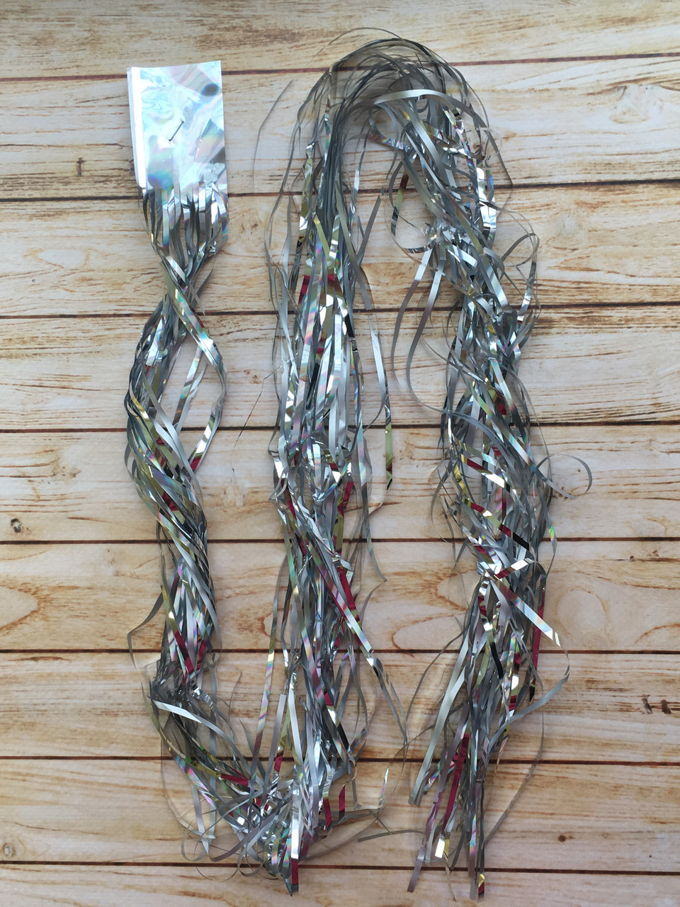 🔥 Вау! Сріблястий Новорічний різаний дощик 1,2 м, голографічний