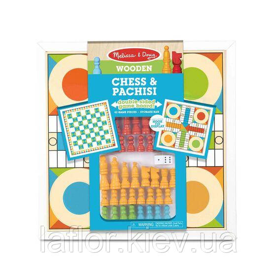 Настільна гра Дерев'яні шахи та пачизі ТМ Melissa&Doug