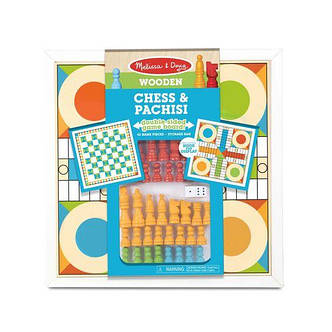 Настільна гра Дерев'яні шахи та пачизі ТМ Melissa&Doug, фото 1