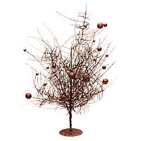 Декорация - дерево на подставке с шарами, 60 см, коричневый, металл, пластик (770038-2)