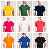 Чоловіча футболка базова однотонна якісна, футболки під нанесення і для спорту дорослі, фото 3