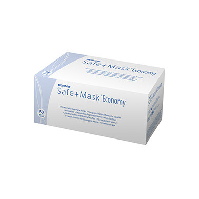 Процедурні маски з петлями для вух SAFE+MASK® Economy, блакитний р.17.5*9 см