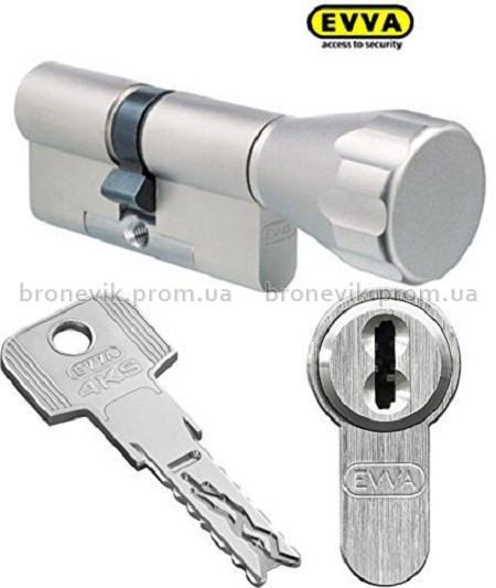 Циліндр Evva 4KS KZ 162мм 81/K81 NI