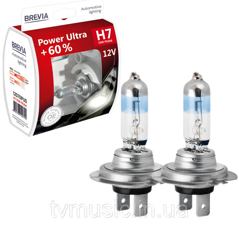 Автолампи BREVIA Power Ultra +60% H7 12 V 55 W 4200 K, фото 1