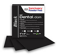 Коффердам черный латексный Black Dental Dam, с ароматом мяты , 36шт. 152X152 см