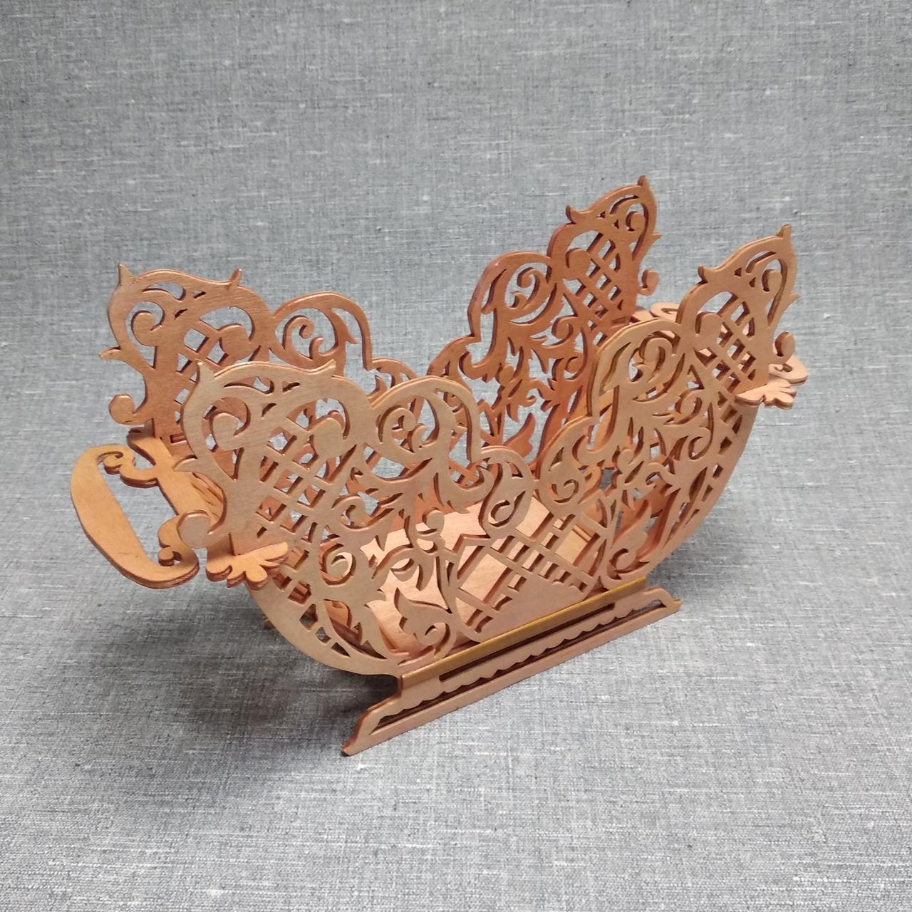 Декоративна цукерниця. Виріб ручної роботи із дерева 19-11111-П6