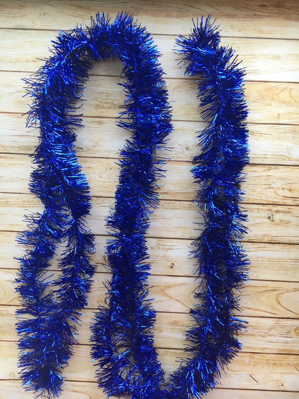 🔥 Топ! 5 см діаметр Гарний дощик для декору Синій, завдовжки 3 метри, фото 1