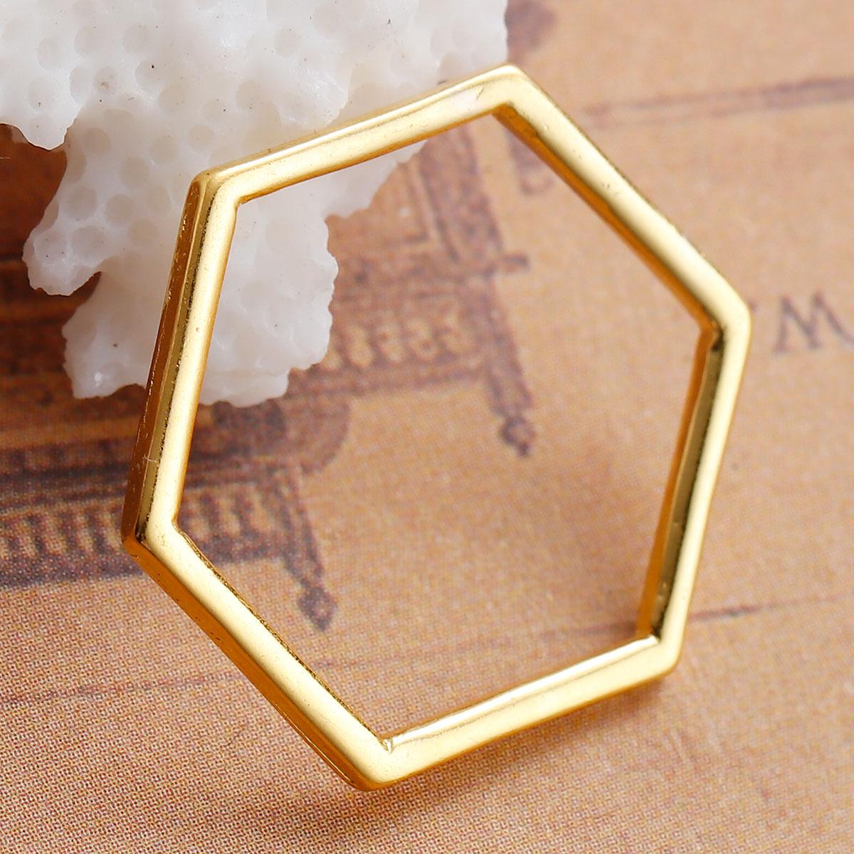 Конектор " Соти ", Цинковий сплав, Колір: Золото, 22 мм x 20 мм