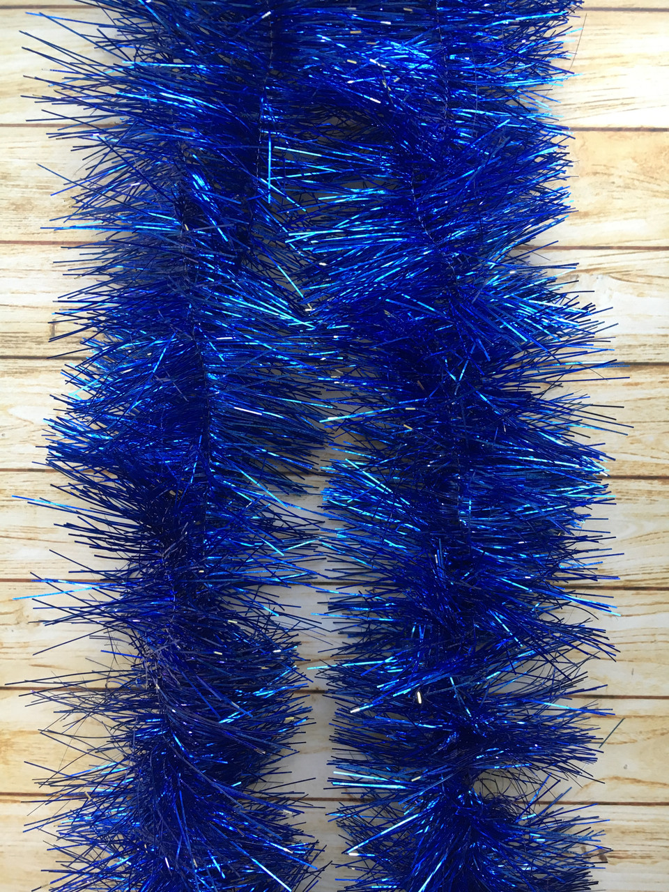 🔥 Топ! 10 см діаметр Різдвяний дощик-мішура Синій, Довжина 3 метри, фото 1