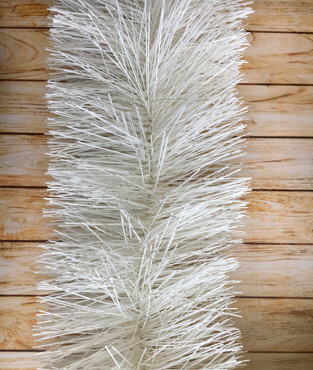 🔥 Топ! 15 см діаметр СУПЕР Пишна мішура дощик Білосніжний, Довжина 3 метри, фото 1