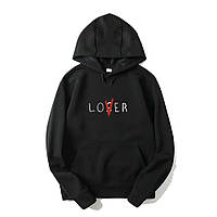 Мужская Толстовка LOVER VLONE чёрная серая, Кофта с капюшоном мужская женская подростковая, Кенгуру Ловер Влон