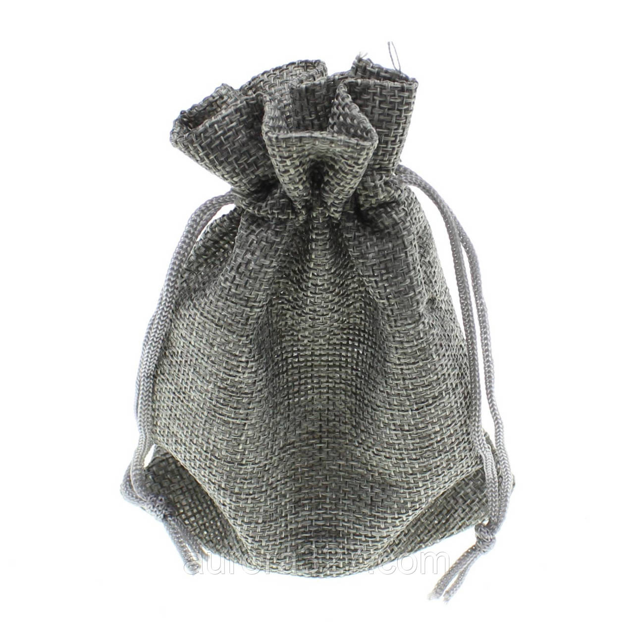 МЕШОЧИК ПОДАРУНОК ТКАНЕВИЙ СІРИЙ 13 х 10 см, фото 1