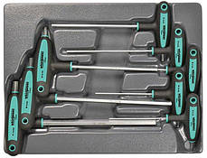 Набір ключів кутових WHIRLPOWER AN-TH02 з Т-подібною ручкою "Torx" T15-T50 (8 предметів)