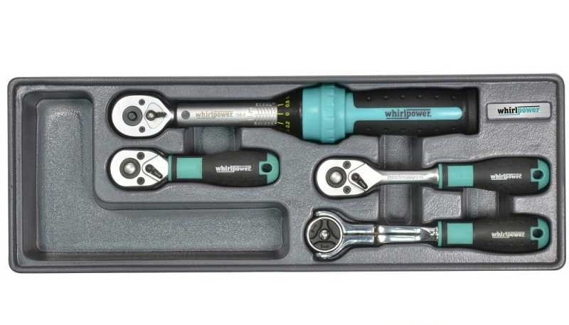 Набір трещоток WHIRLPOWER AN-SK02 1/4"+динамометричний ключ 1/4" 1 - 5 Нм (4 предмета)