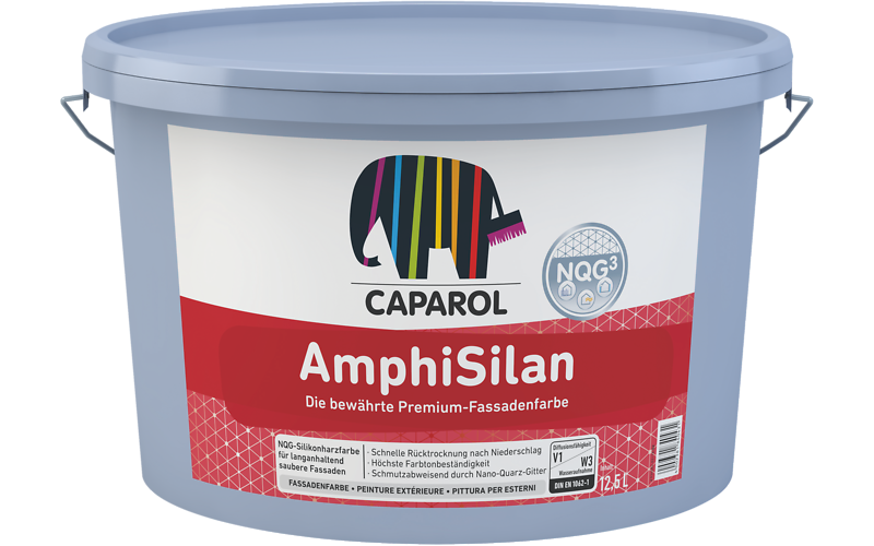 Фасадна силікатна фарба нового покоління CAPAROL AmphiSilan Plus B1, 10л