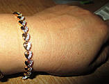 Позолочений браслет "Сердечка" від студії LadyStyle.Biz, фото 6