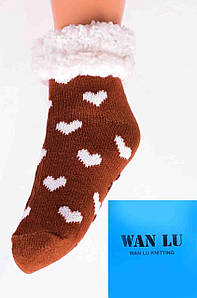 Дитячі теплі домашні шкарпетки з гальмами WanLu HD2455-5-3. Розмір 27-31
