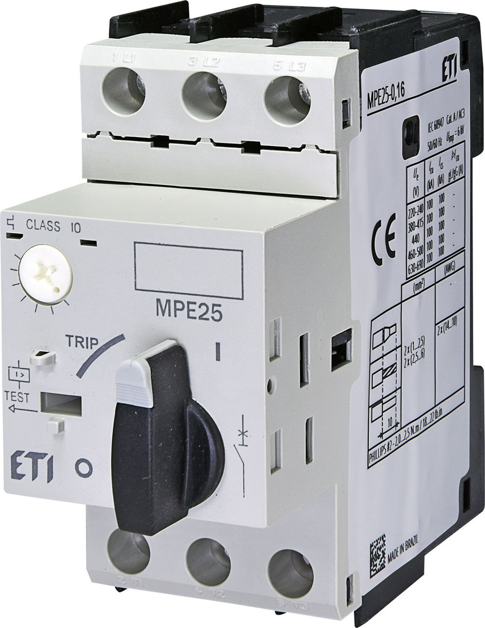 Автоматический выключатель 0.63А-1А ETI MPE25-1 для защиты двигателей 4648005 - фото 1 - id-p1076416016