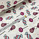 Фланелева тканина льодяники і цукерки фіолетові на білому (шир. 2,4 м) (FL-FR-0162), фото 2