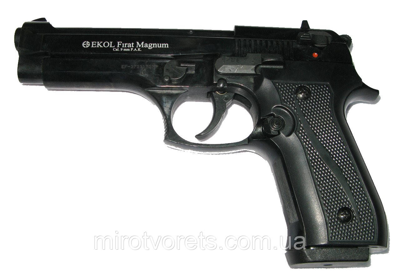 Стартовый пистолет Ekol Firat Magnum черный: купить сигнальный шумовой ...