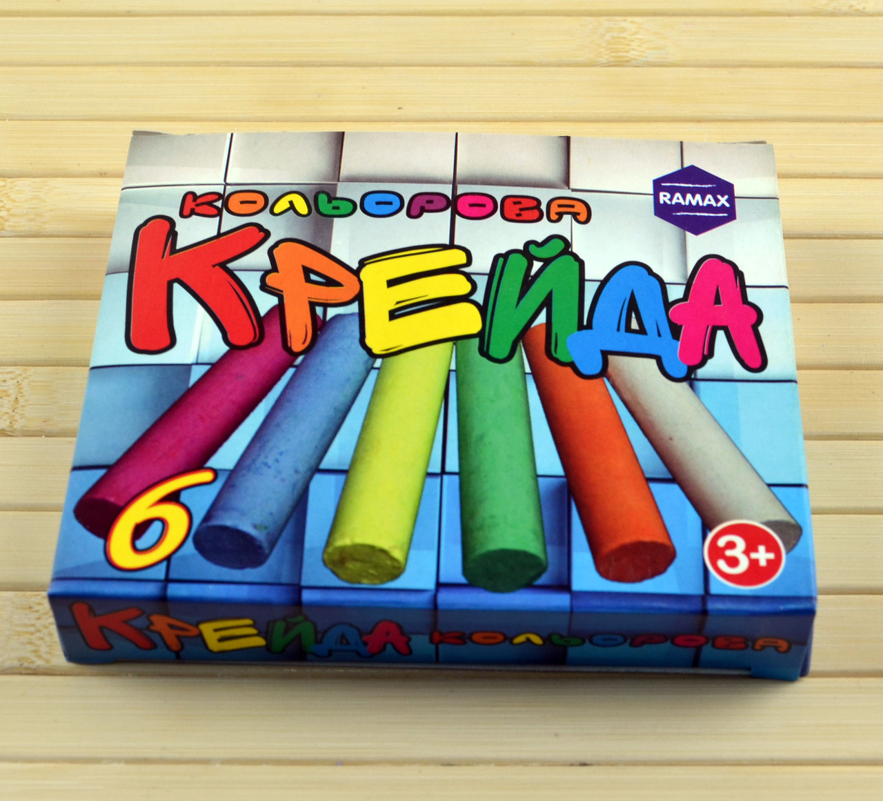 Крейда кольорова кругла асфальтна 6 кол. "RAMAX" КА-1406 KNZ